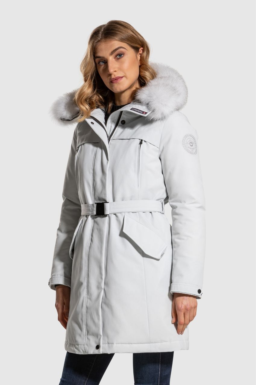Parka white top
