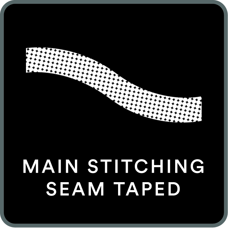 MAIN SEAMS TAPED