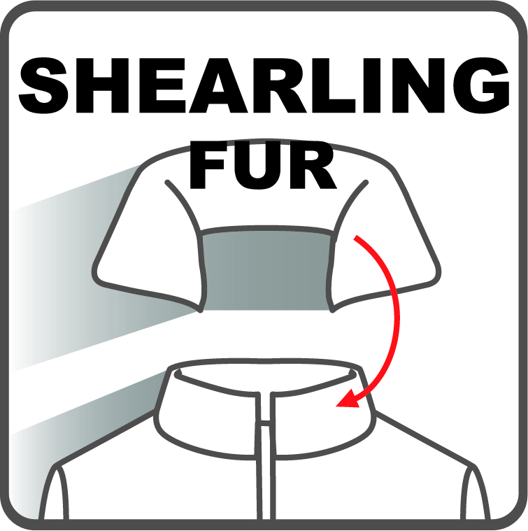 DETACHABLE SHEARLING FUR COLLAR